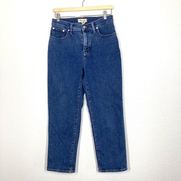 Madewell Jeans Womens 28P Blue The Perfect Vintage Straight High Rise Petite - Picture 1 of 13